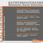 Call for Papers: Tagung BAUWERKSAUFNAHME – Bewahren durch Erkunden, 4.-6. Dezember&nbsp;2025